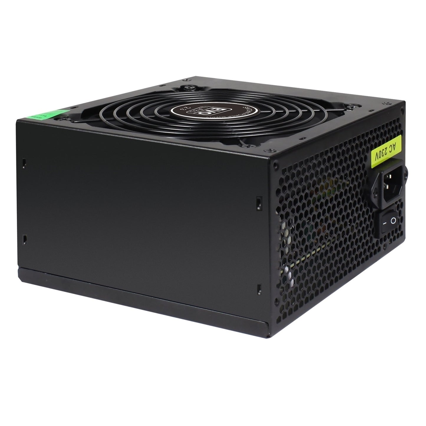 EVO LABS BR500-12BL 500W PSU, 120mm Black Silent Fan with Improved Ventilation, Non Modular, Stable & Reliable, Retail Packaged