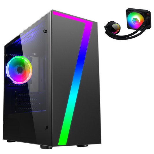 OCHW Water Cooled Amd Ryzen 3 - 3200G Quad Core Home Office Gaming Computer 2GB Radeon HD Graphics 120GB - 1000GB SSD Hard Drive Windows 11 Pro