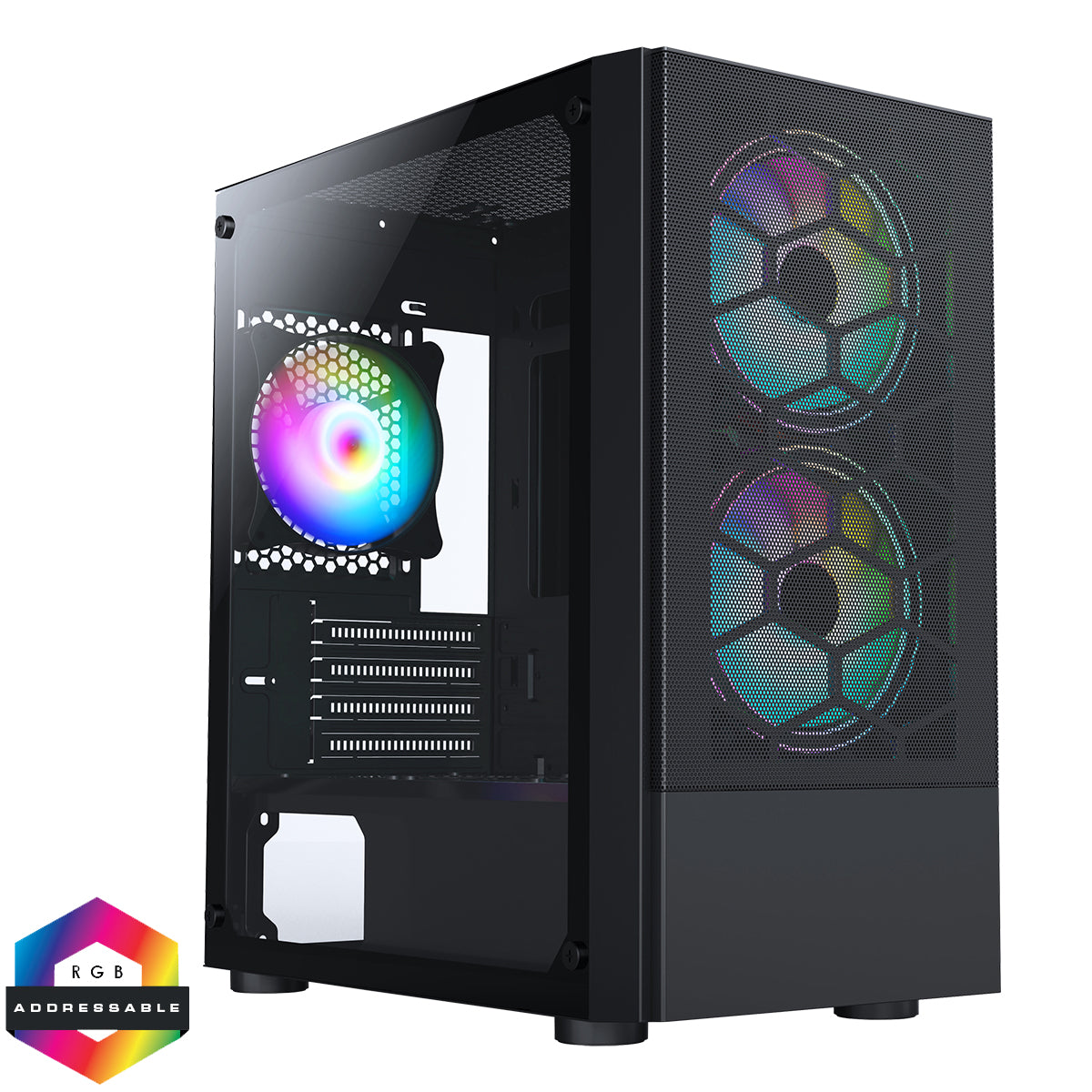 OCHW Level 4 Black Gaming PC ⢠Intel Core i5 11400F ⢠Nvidia RTX 3050 6GB GDDR5 ⢠16GB RAM 3200MHz DDR4 ⢠1TB SSD ⢠600W PSU ⢠Wifi ⢠Black RGB Gaming PC Case ⢠Windows 11